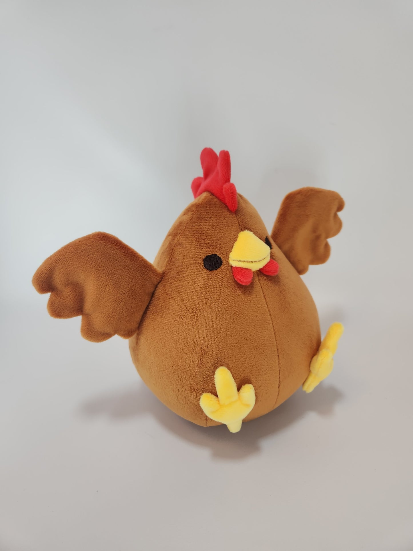 Brown chonky chicken with hats (1mm minky)