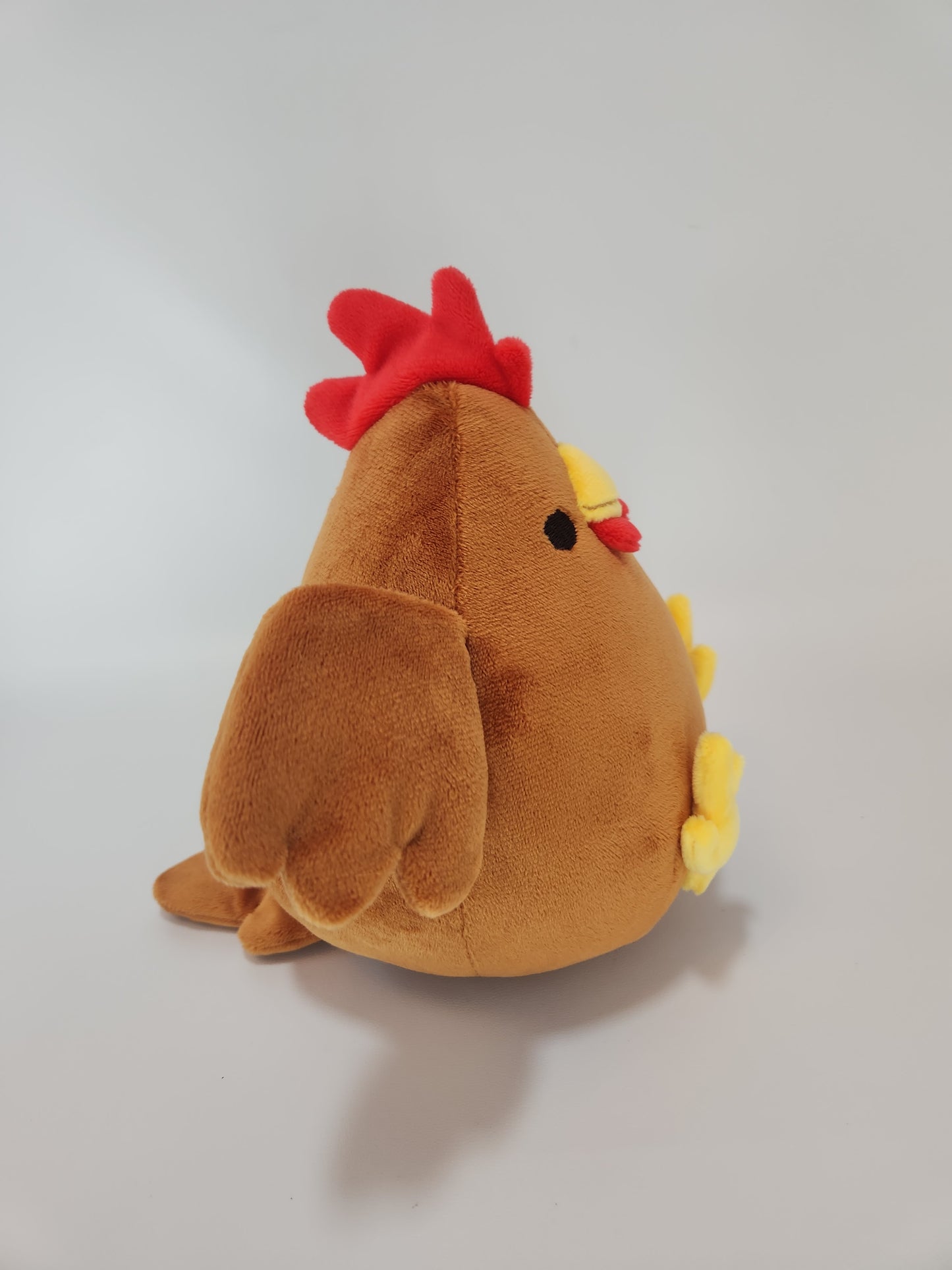 Brown chonky chicken with hats (1mm minky)