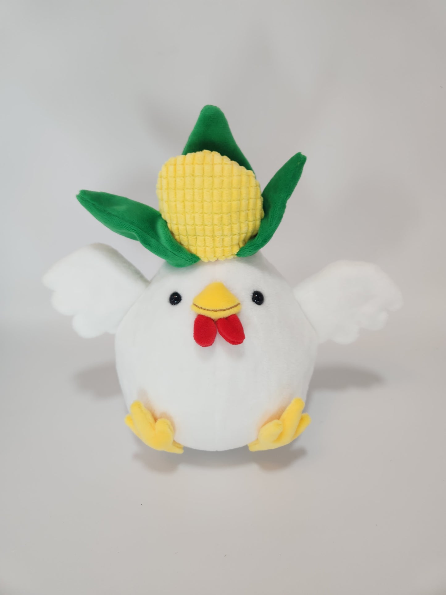 White chonky chicken with hats (3mm minky)