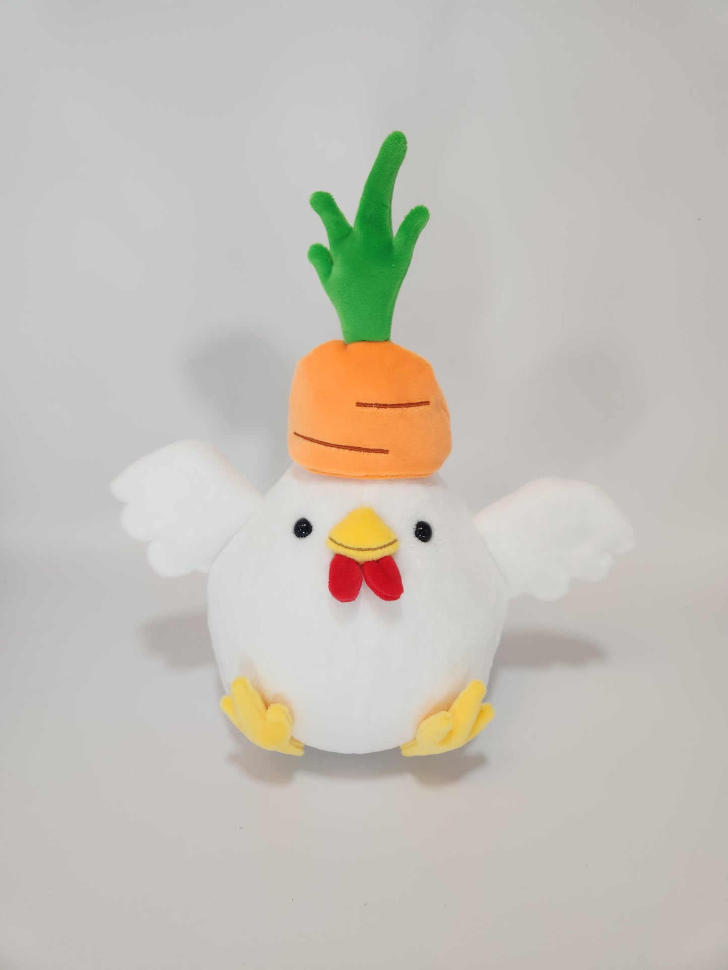 White chonky chicken with hats (3mm minky)
