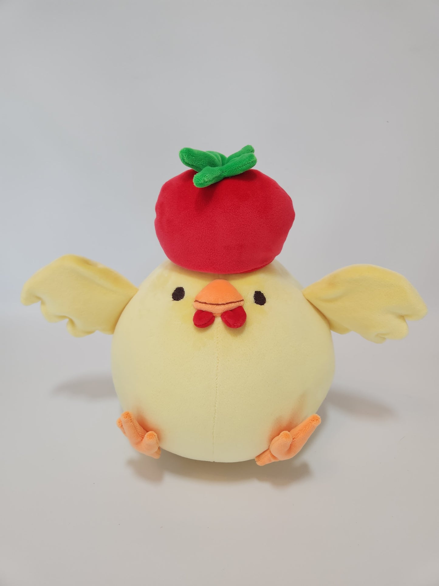 Yellow chonky chicken with hats (mochi)