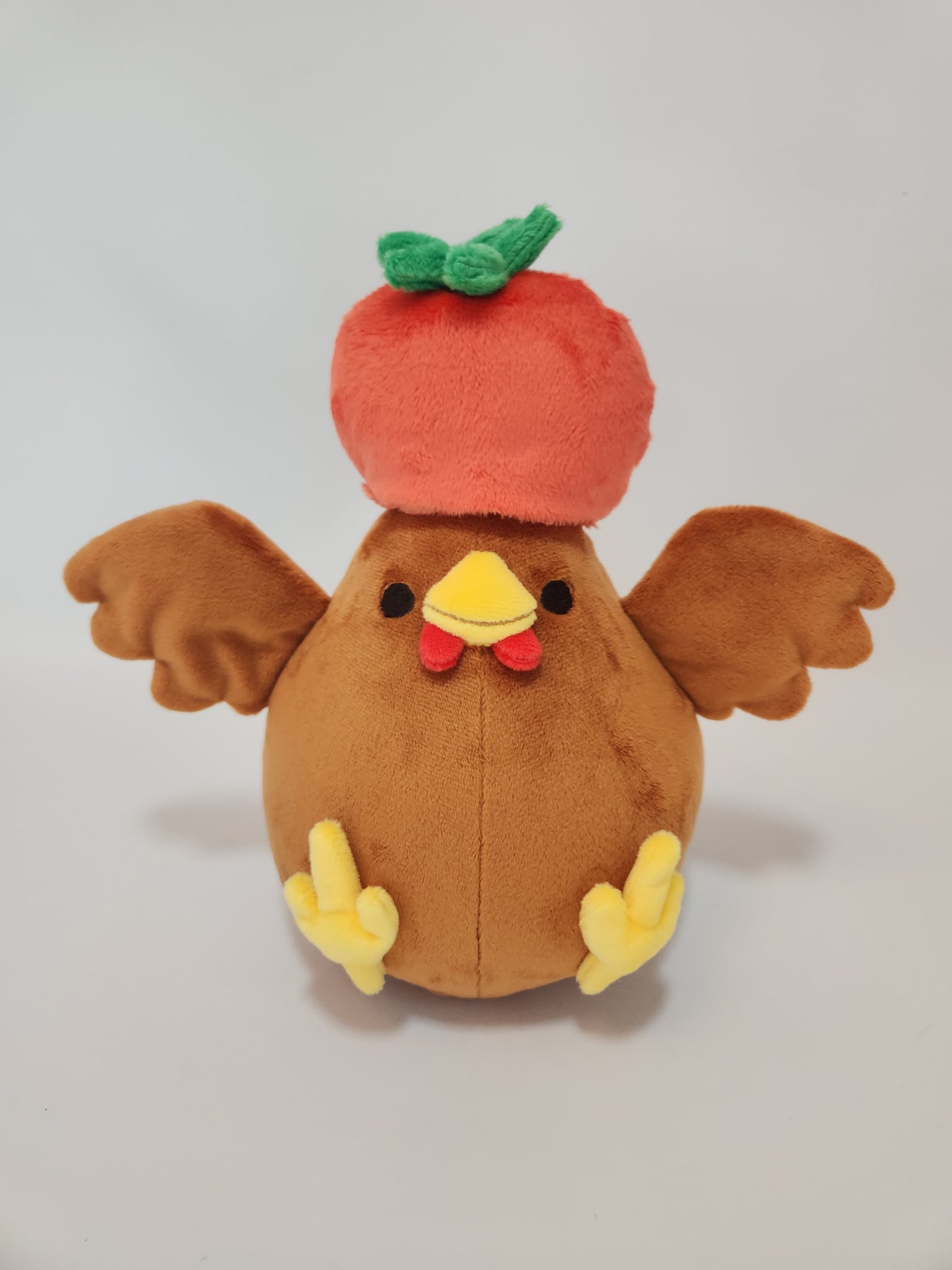 Brown chonky chicken with hats (1mm minky)