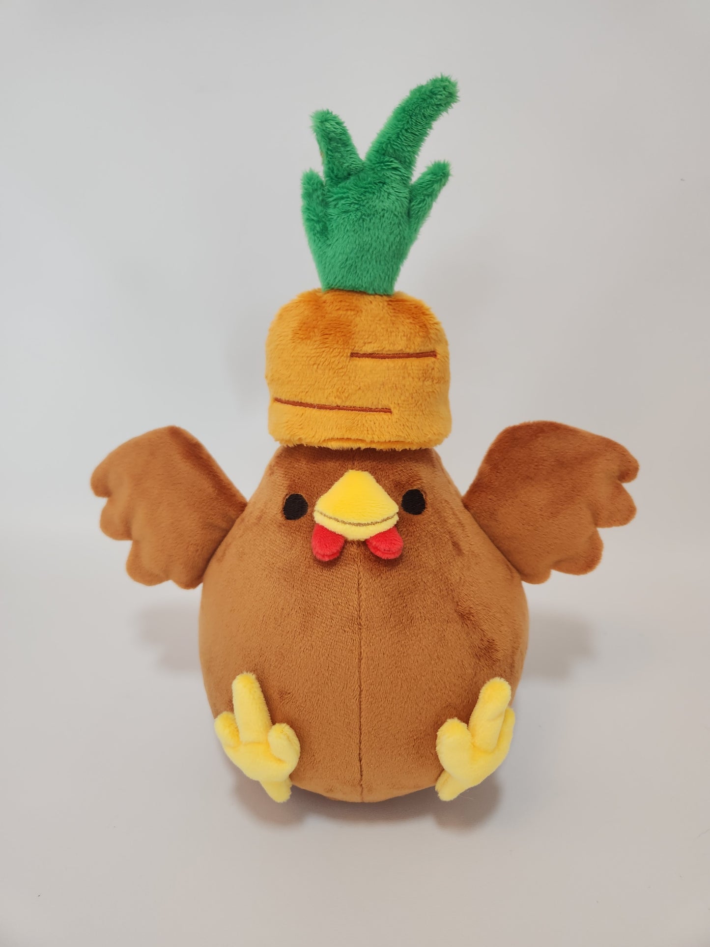 Brown chonky chicken with hats (1mm minky)
