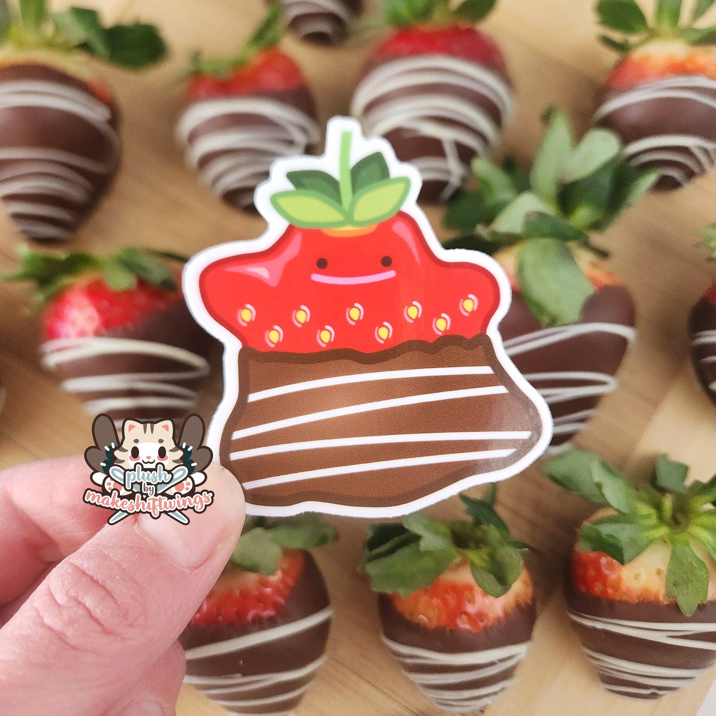 Chocolate strawberry sticker