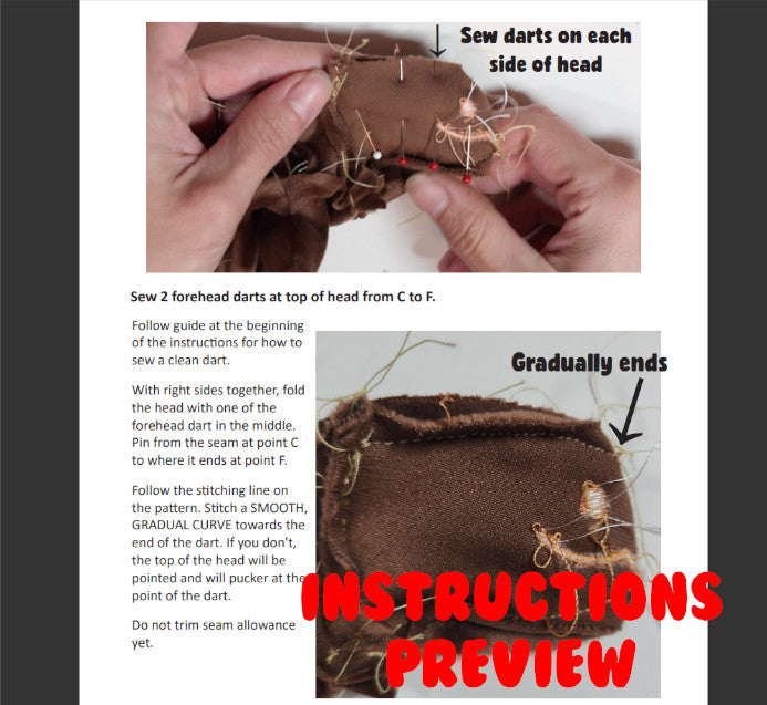 SEWING PATTERN - Burger Turtle Plush