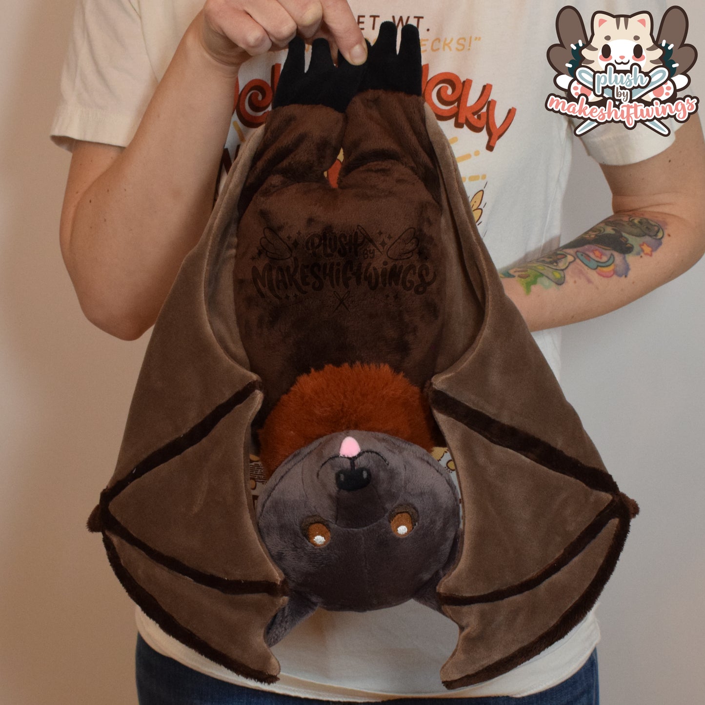 Floppy bat plush