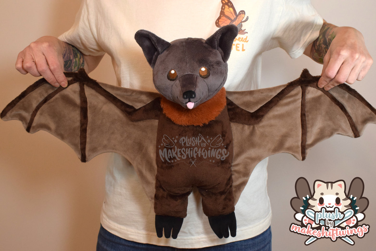 Floppy bat plush