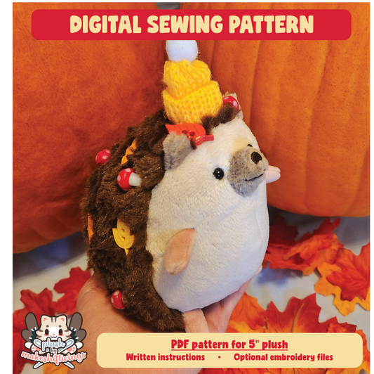 SEWING PATTERN - 5" Hedgehog Plush