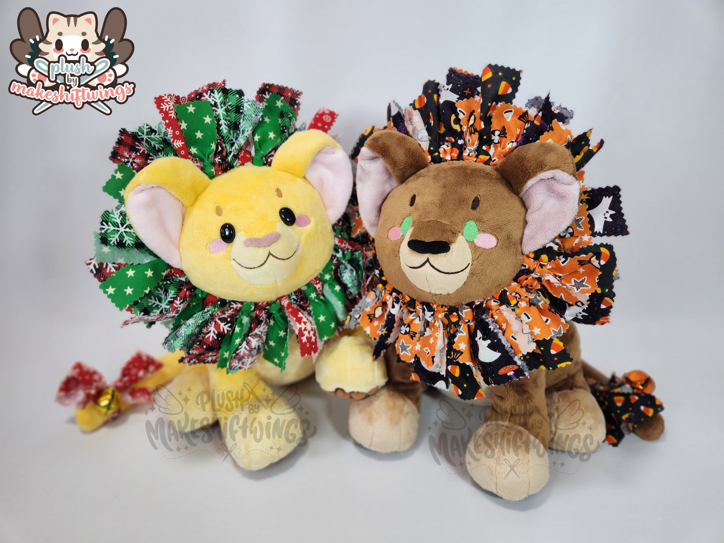 SEWING PATTERN - Lion Cub Plush with Fabric Wreath Mane