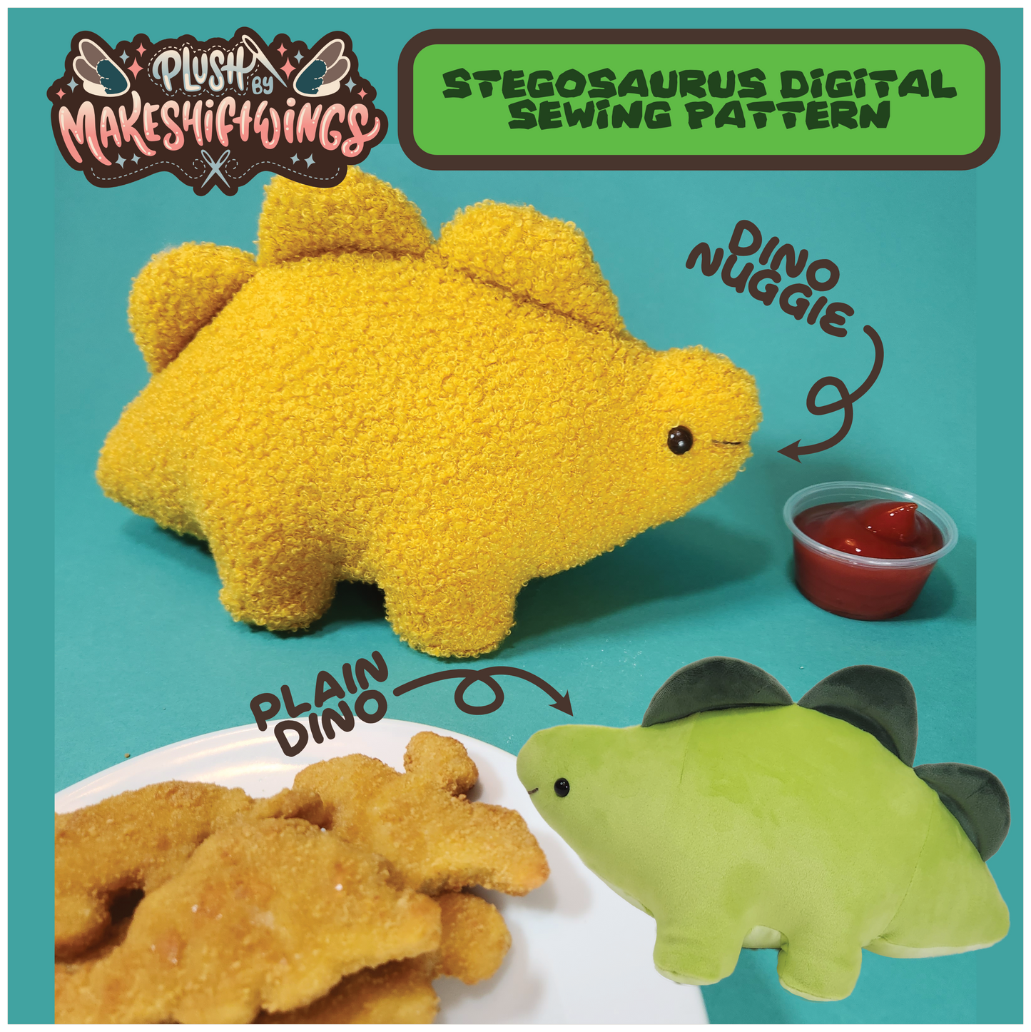 SEWING PATTERN - Stegosaurus Plush