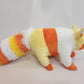 Raccoon plush (candy corn, minky)