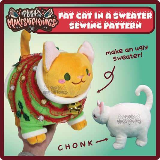 SEWING PATTERN - Fat cat in a sweater