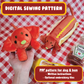 SEWING PATTERN - Hot Dog Dog Plush