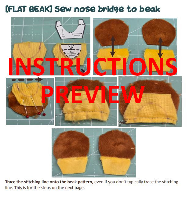 SEWING PATTERN - Caramel & candy apple owls