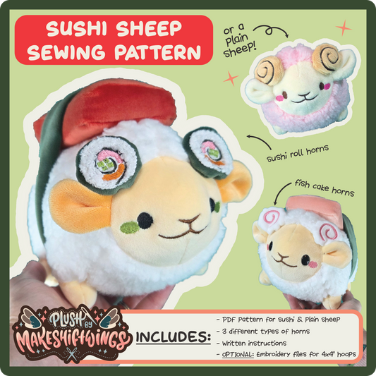 SEWING PATTERN - Sushi sheep
