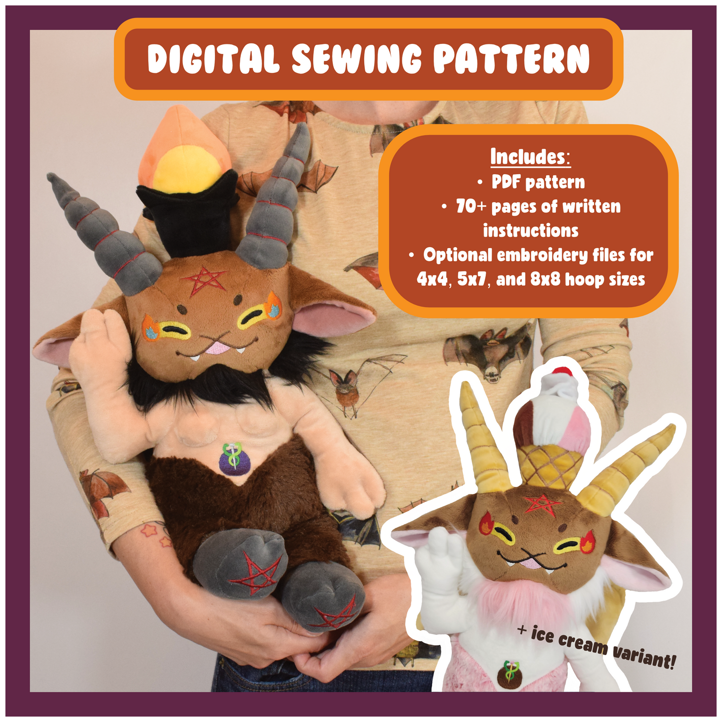 SEWING PATTERN - Baphomet Plush