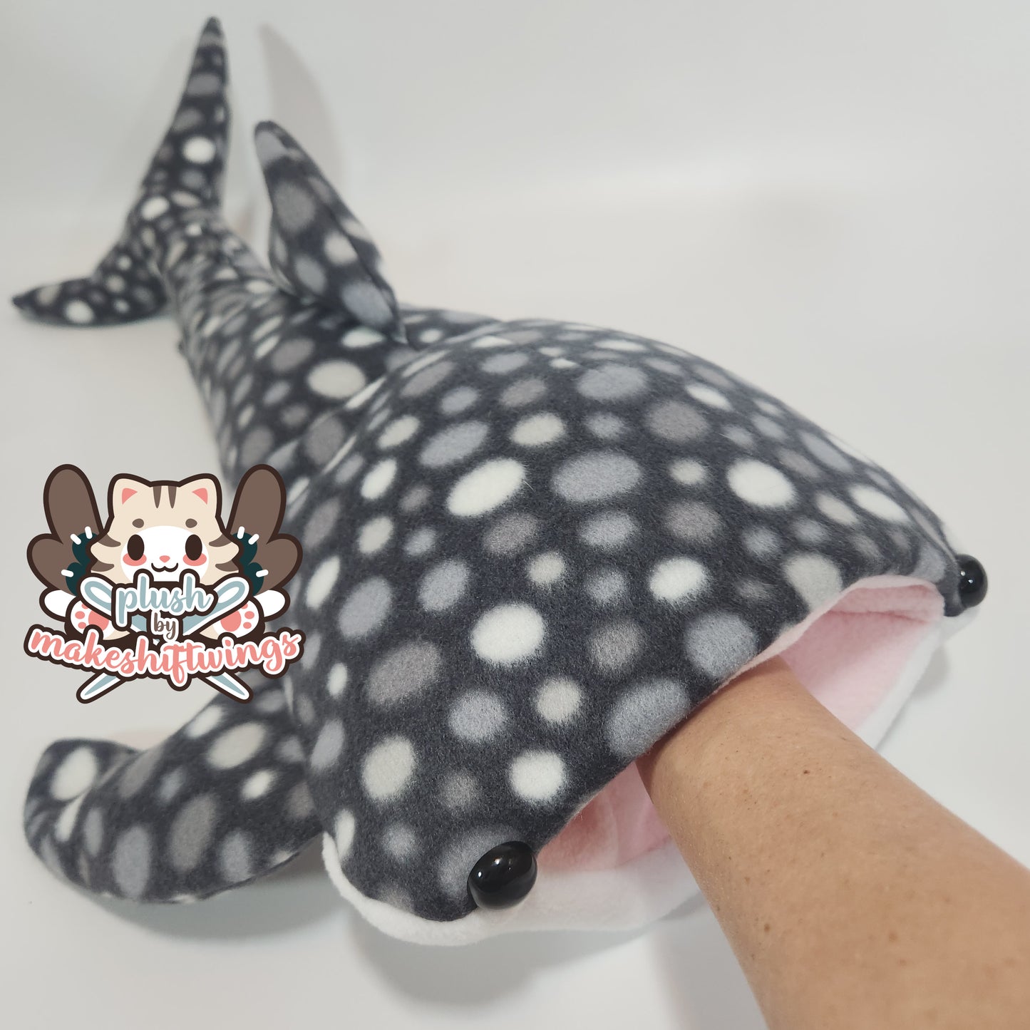 Whale Shark Plush (Fleece, black spots)