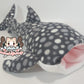 Whale Shark Plush (Fleece, black spots)