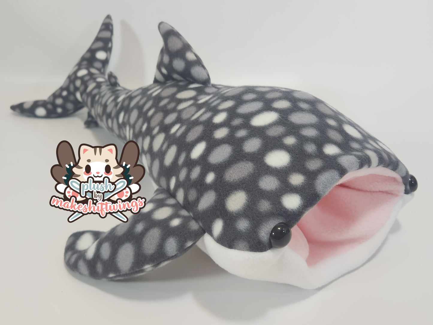 Whale Shark Plush (Fleece, black spots)