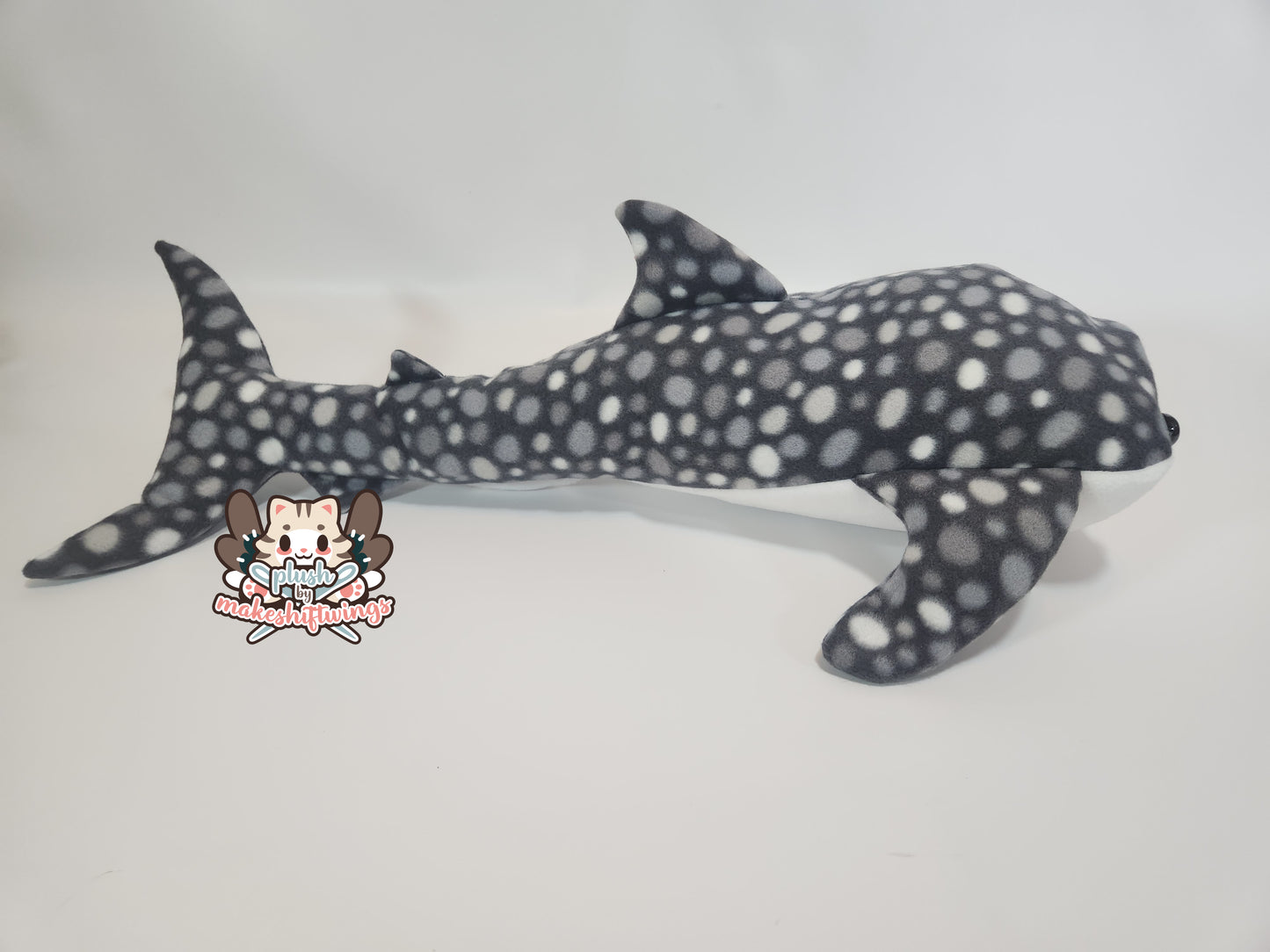 Whale Shark Plush (Fleece, black spots)