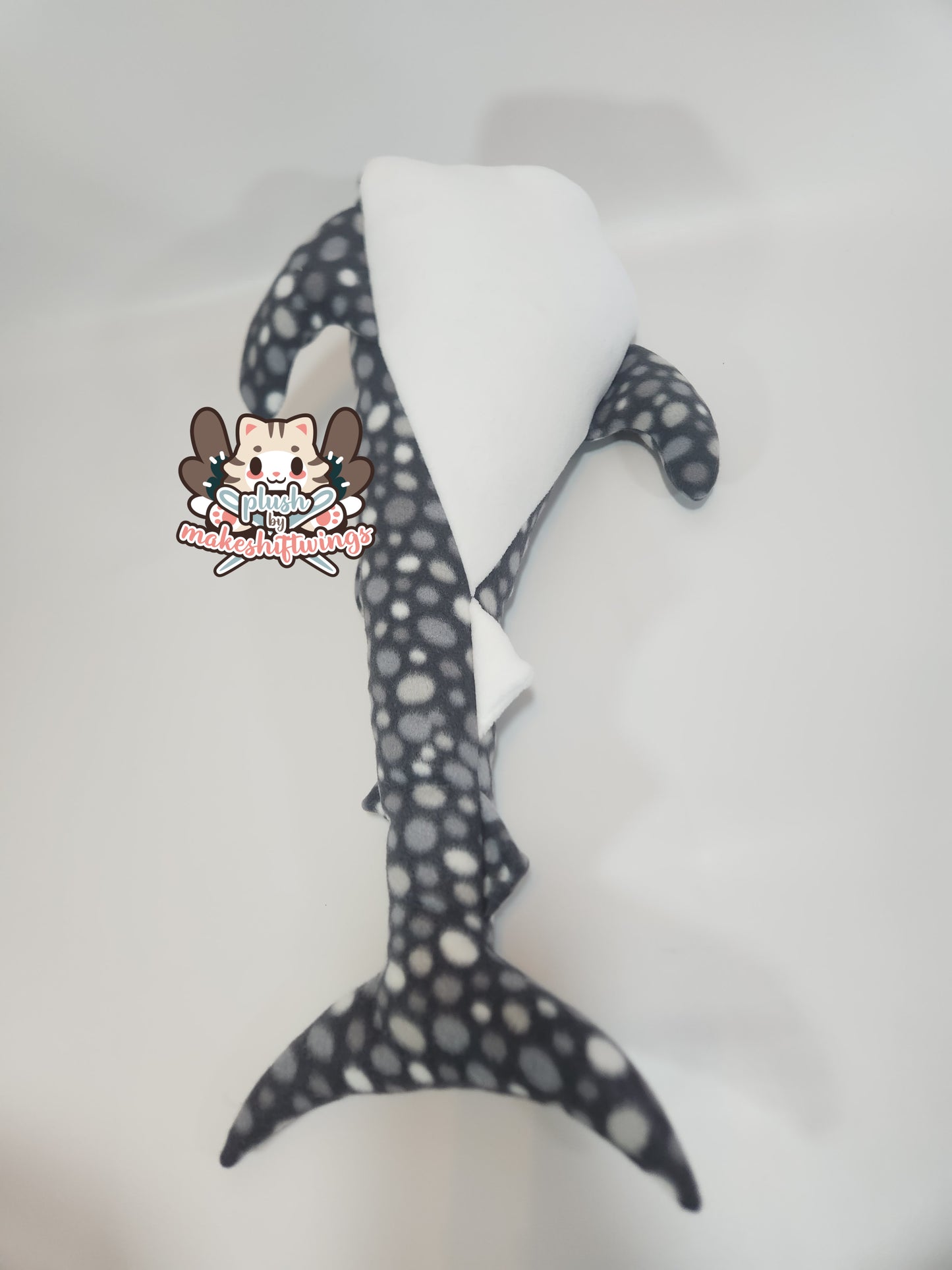 Whale Shark Plush (Fleece, black spots)