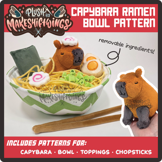 SEWING PATTERN - Capybara ramen bowl