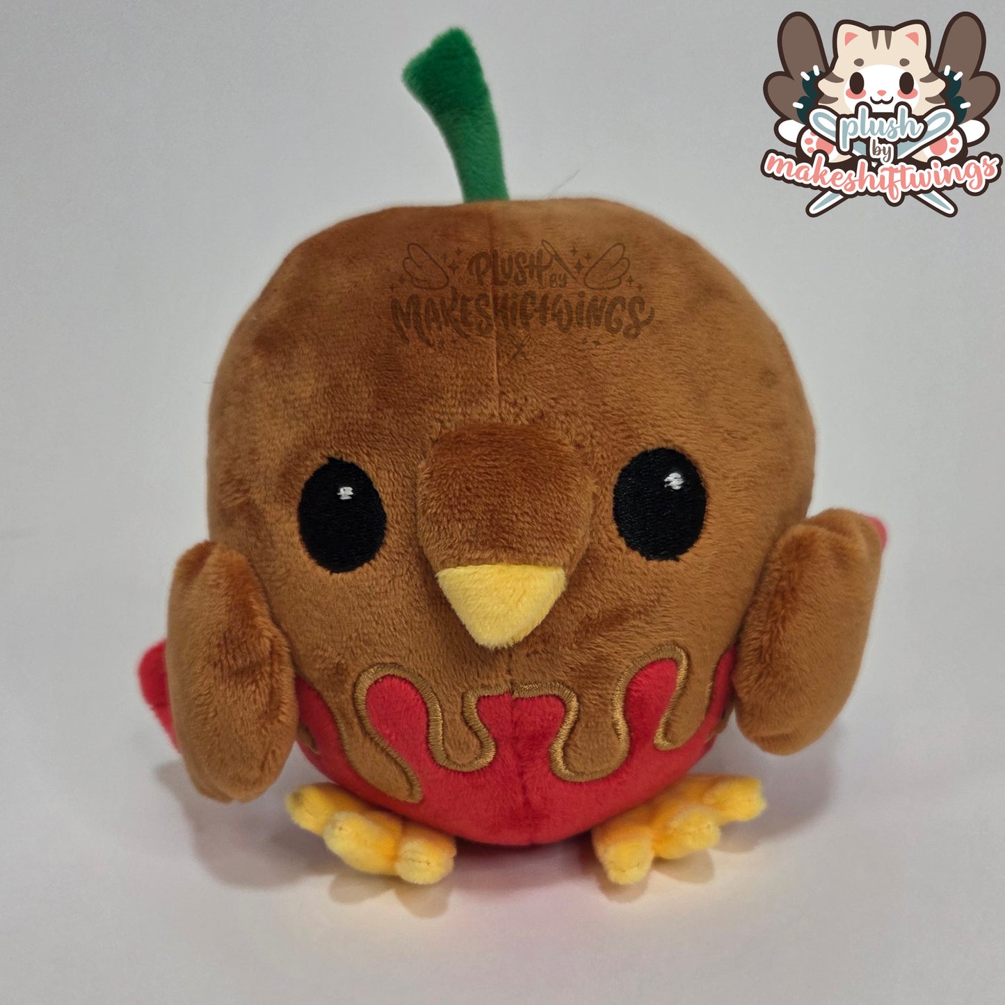 Caramel apple owl plush