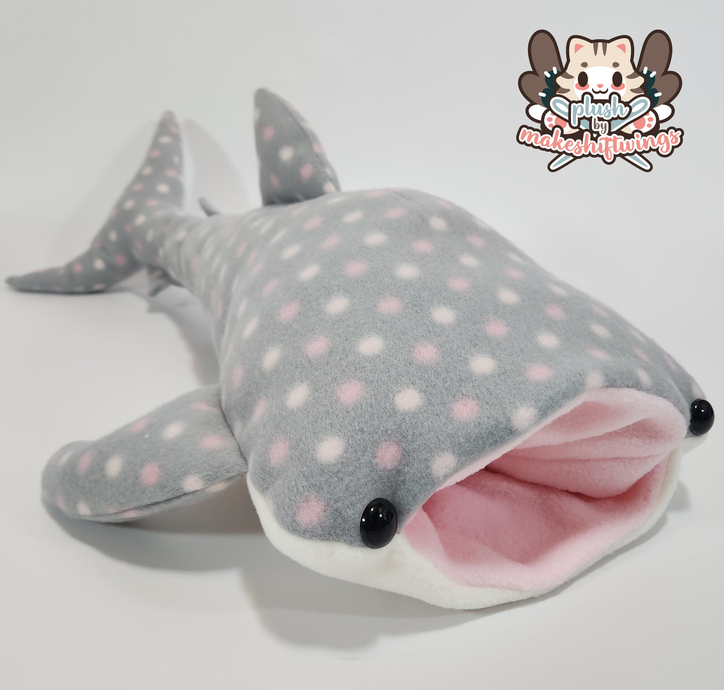 Whale Shark Plush (Fleece, grey spots)