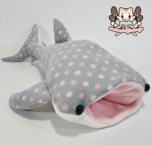 Whale Shark Plush (Fleece, grey spots)