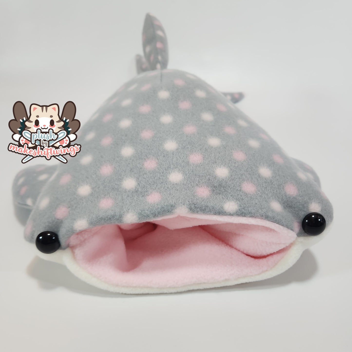 Whale Shark Plush (Fleece, grey spots)