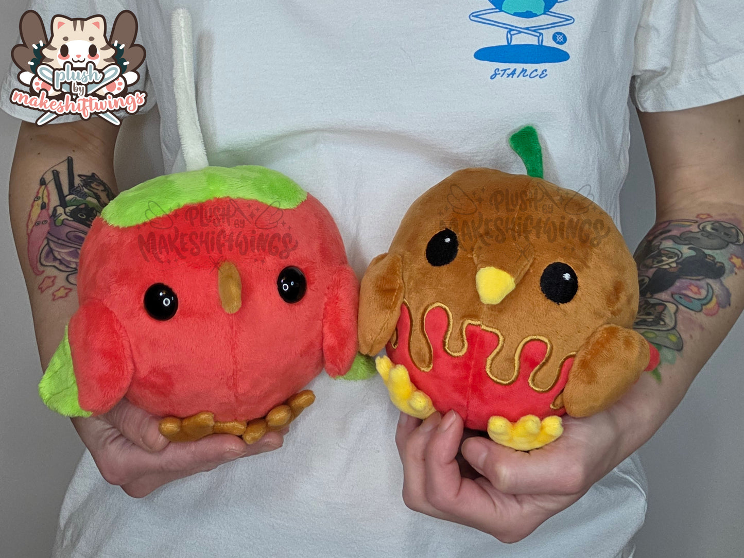 SEWING PATTERN - Caramel & candy apple owls