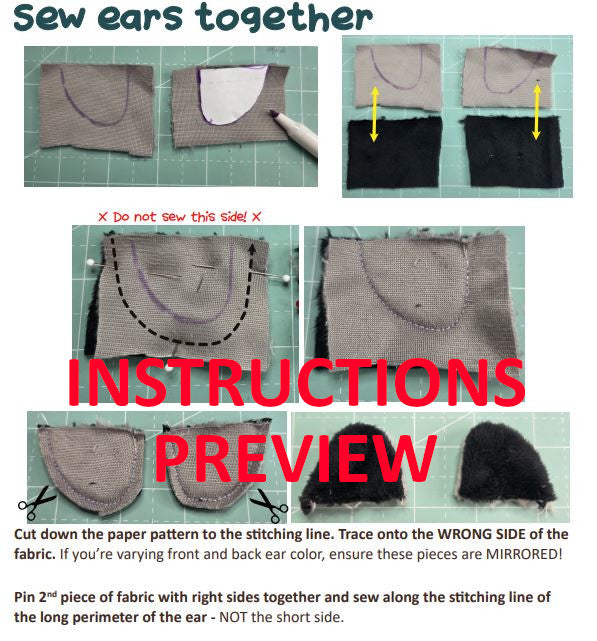 SEWING PATTERN - Raccoon in a chip bag