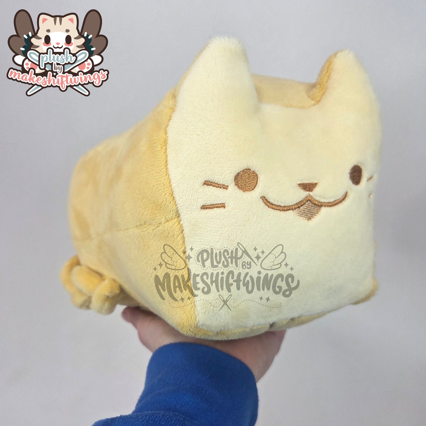 Cat bread loaf - 3mm minky (Plaited tail)