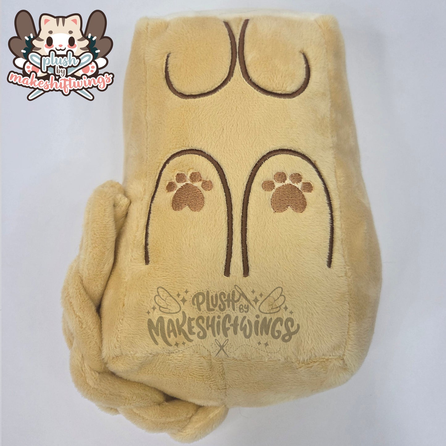 Cat bread loaf - 3mm minky (Plaited tail)