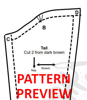 SEWING PATTERN - Ferret plush with clown costume