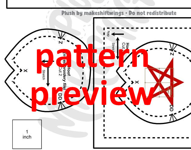 SEWING PATTERN - Baphomet Plush