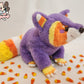 Raccoon plush (purple candy corn)