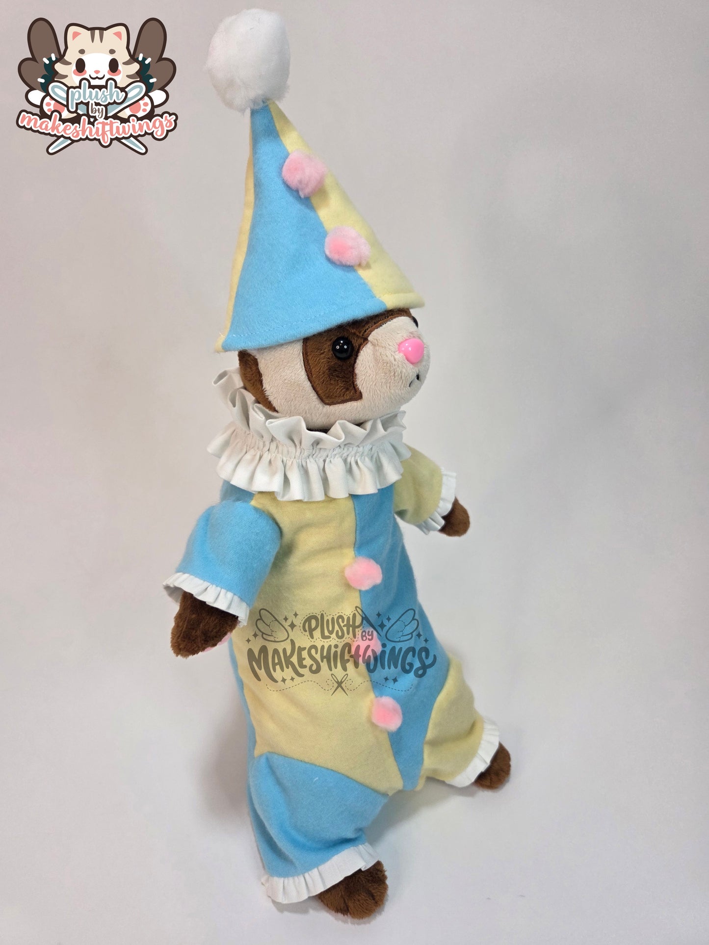 Clown ferret plush