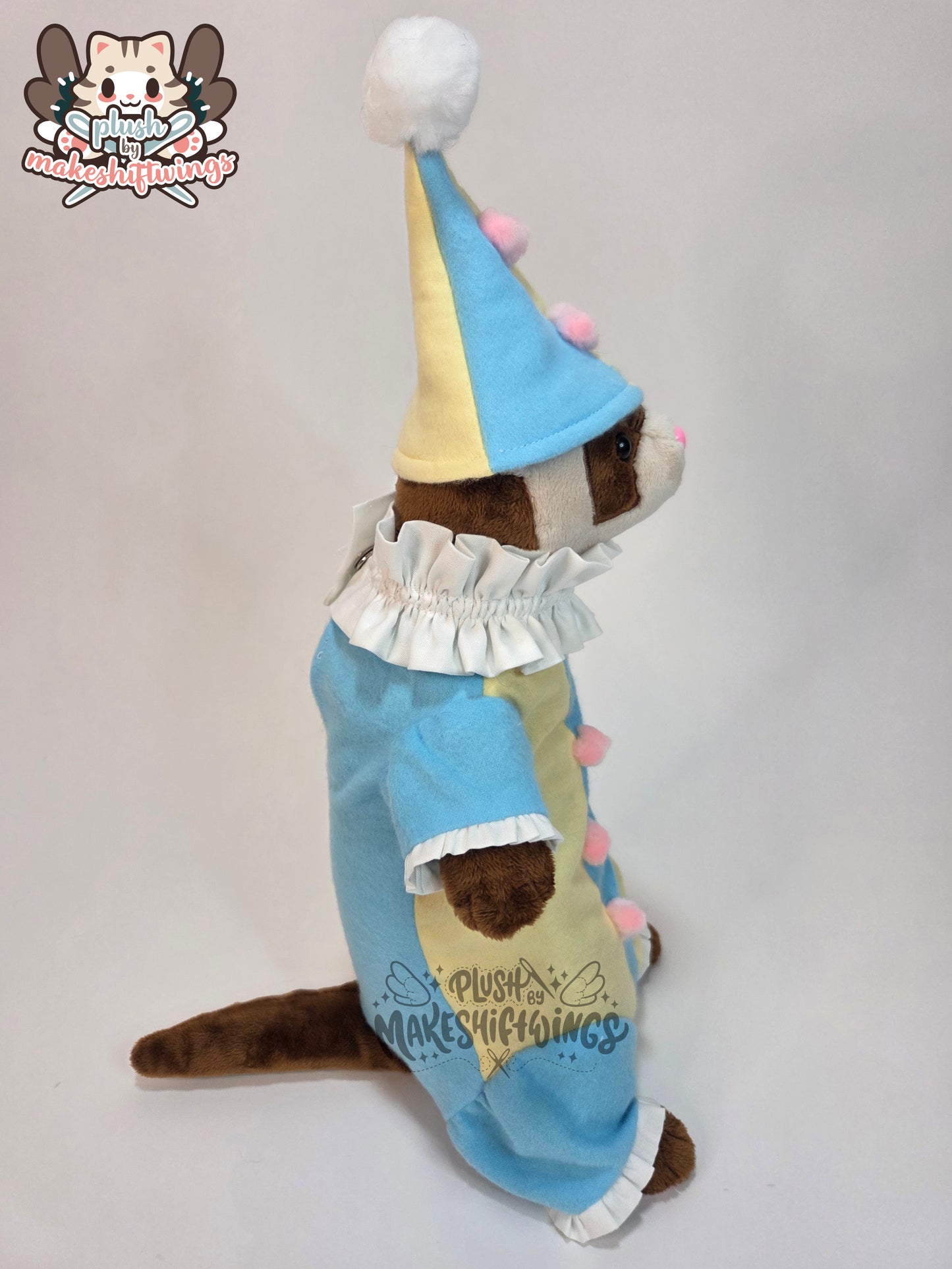 Clown ferret plush