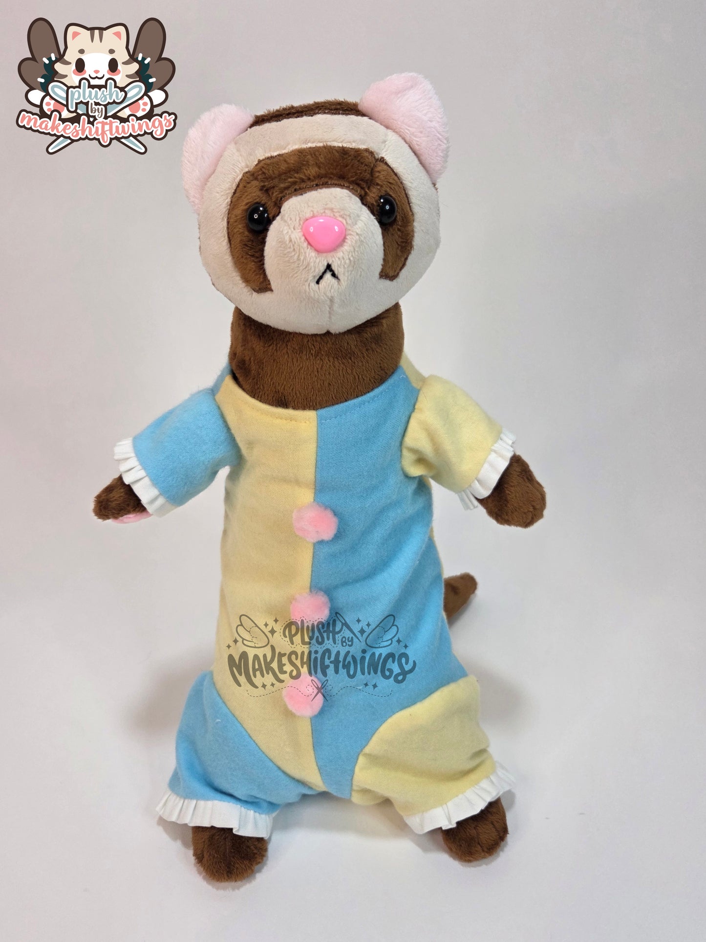 Clown ferret plush