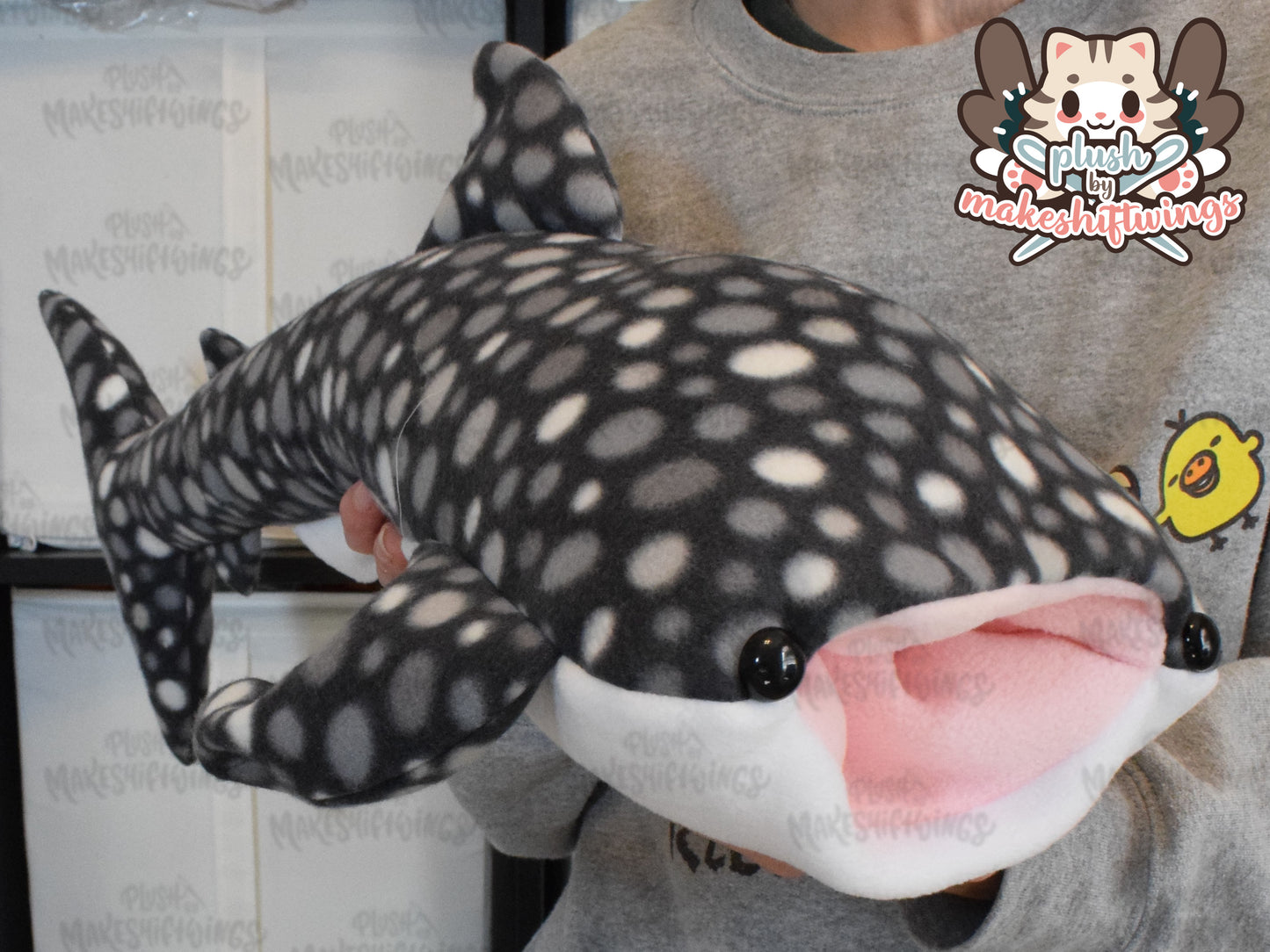 Whale Shark Plush (Fleece, black spots)