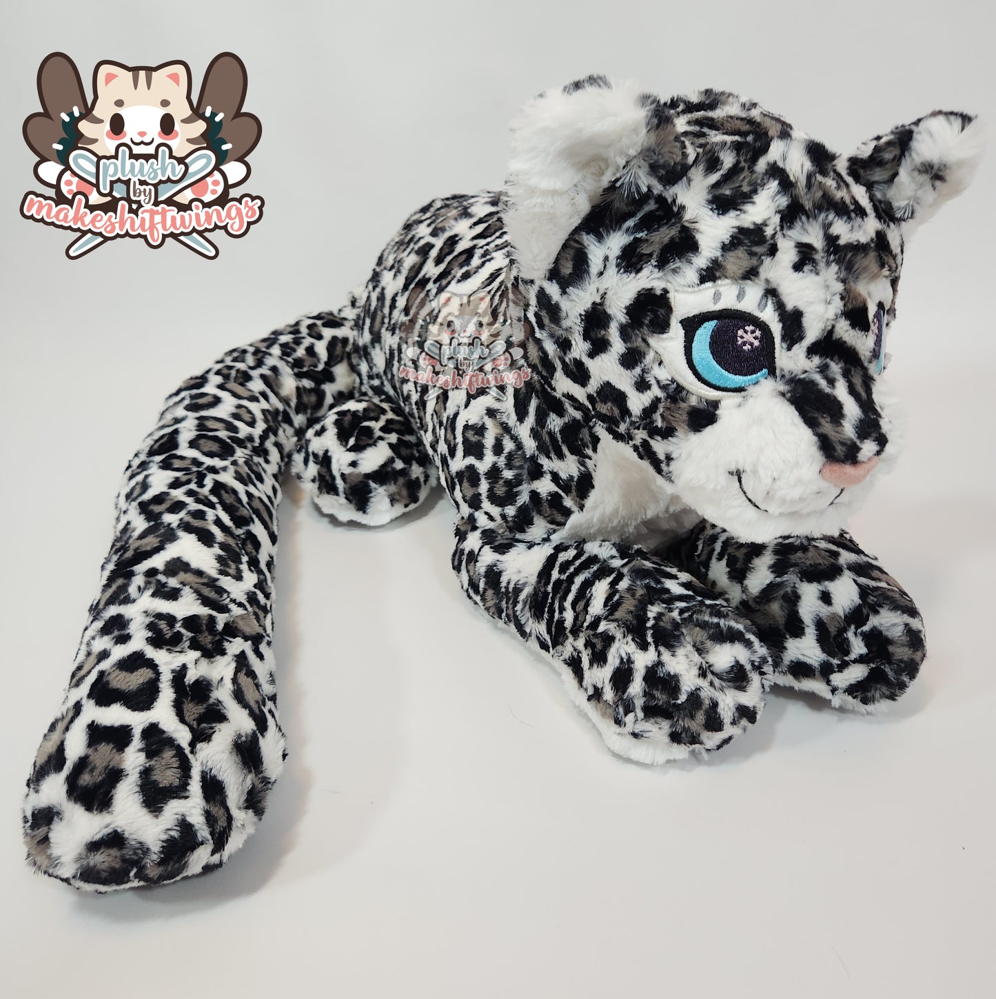 Big Floppy Snow Leopard Plush