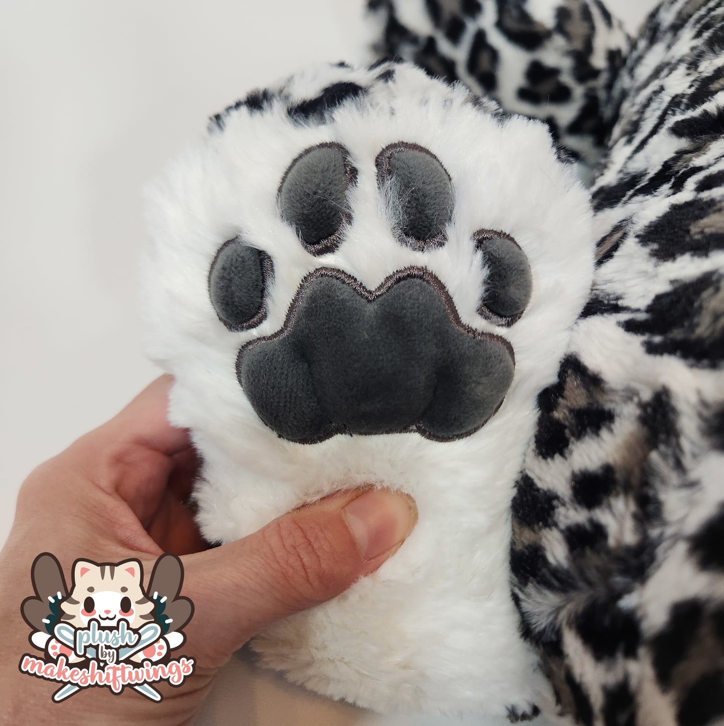 Big Floppy Snow Leopard Plush