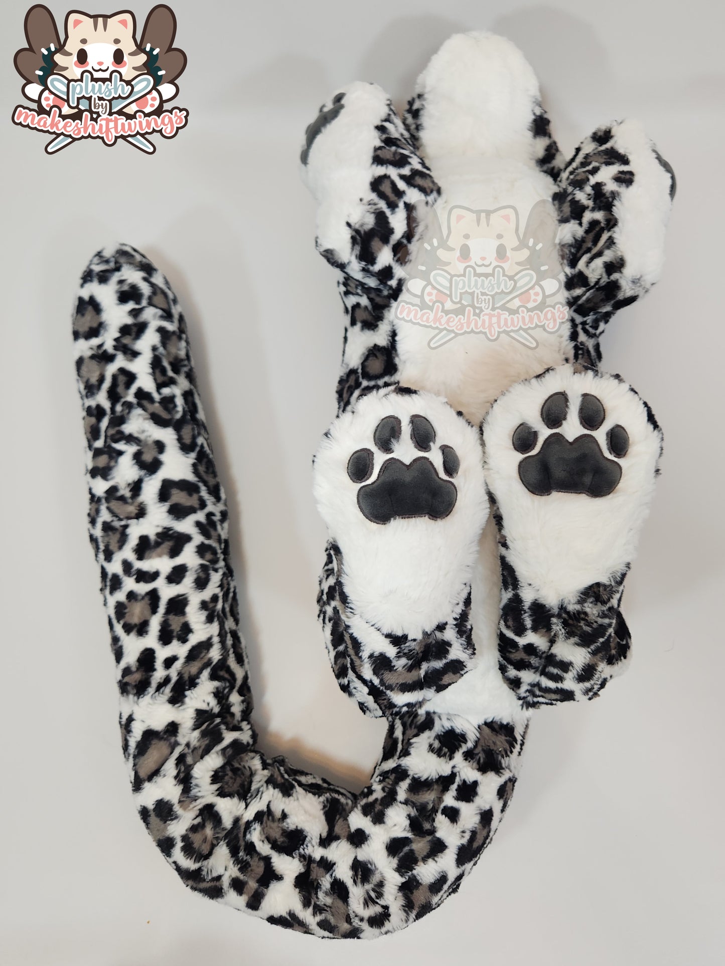 Big Floppy Snow Leopard Plush