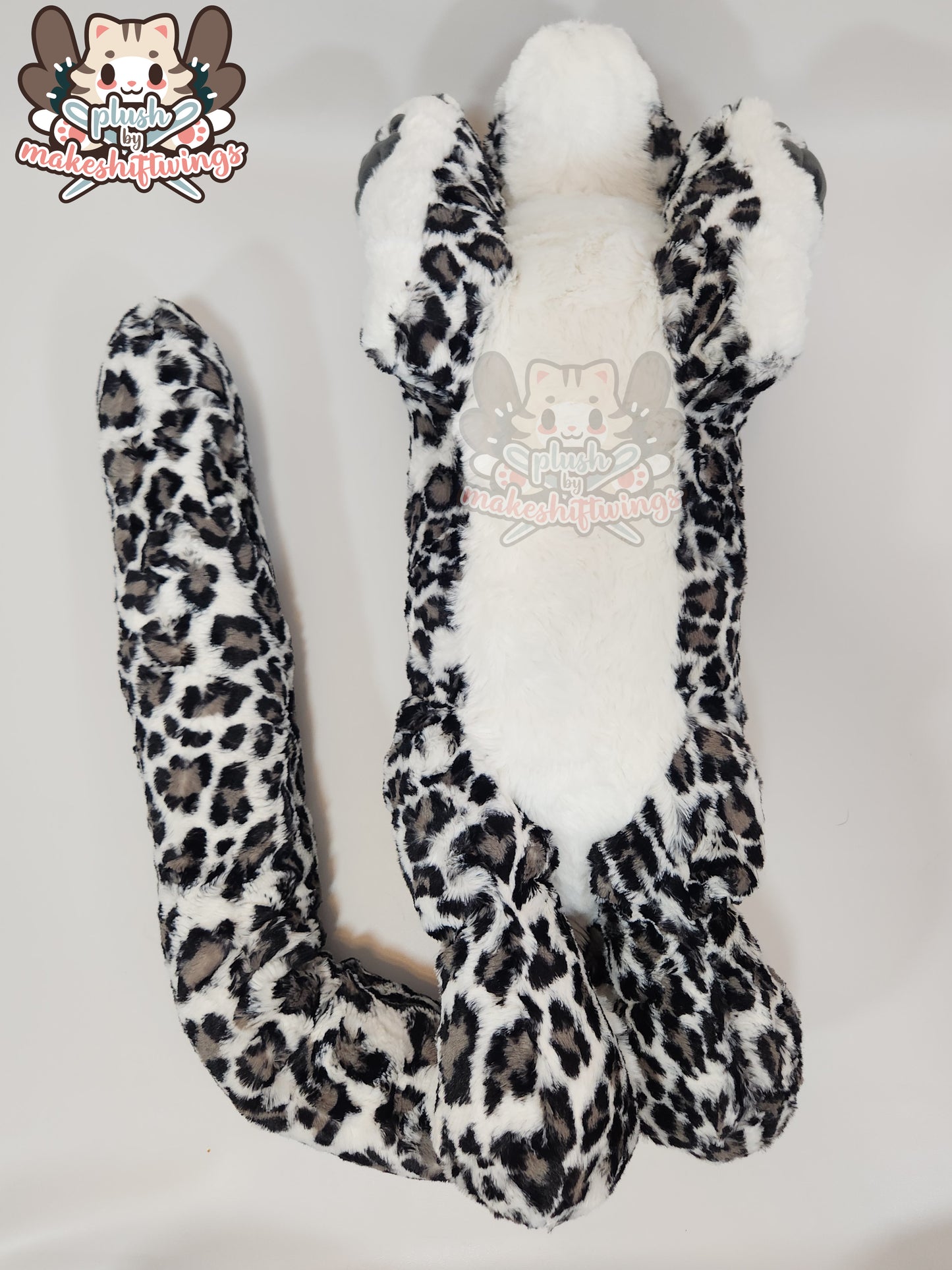 Big Floppy Snow Leopard Plush