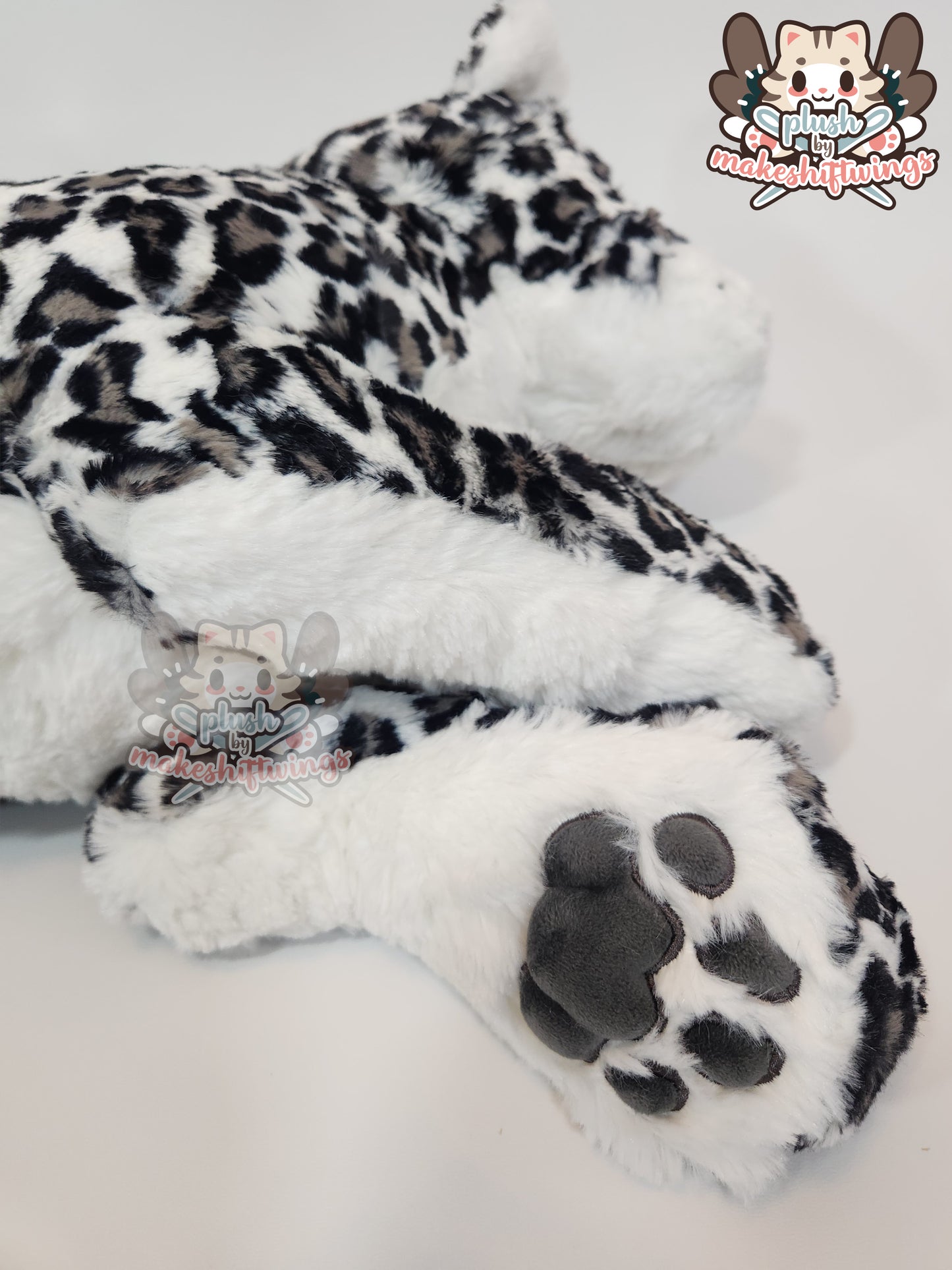 Big Floppy Snow Leopard Plush