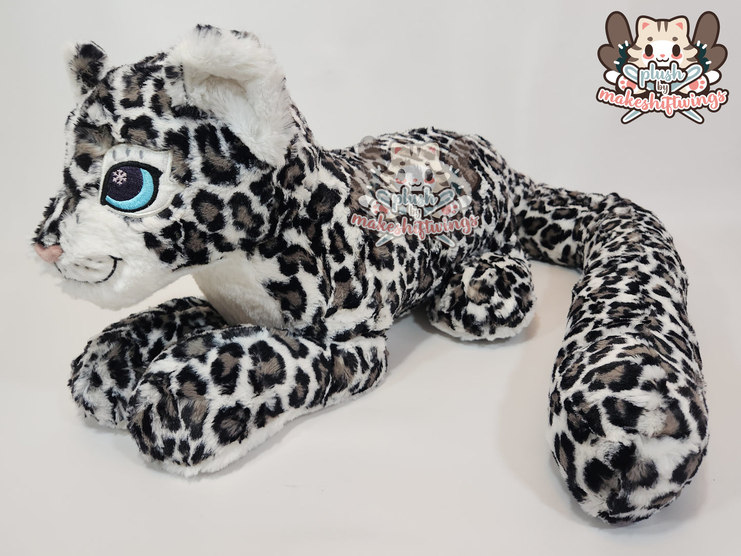 Big Floppy Snow Leopard Plush