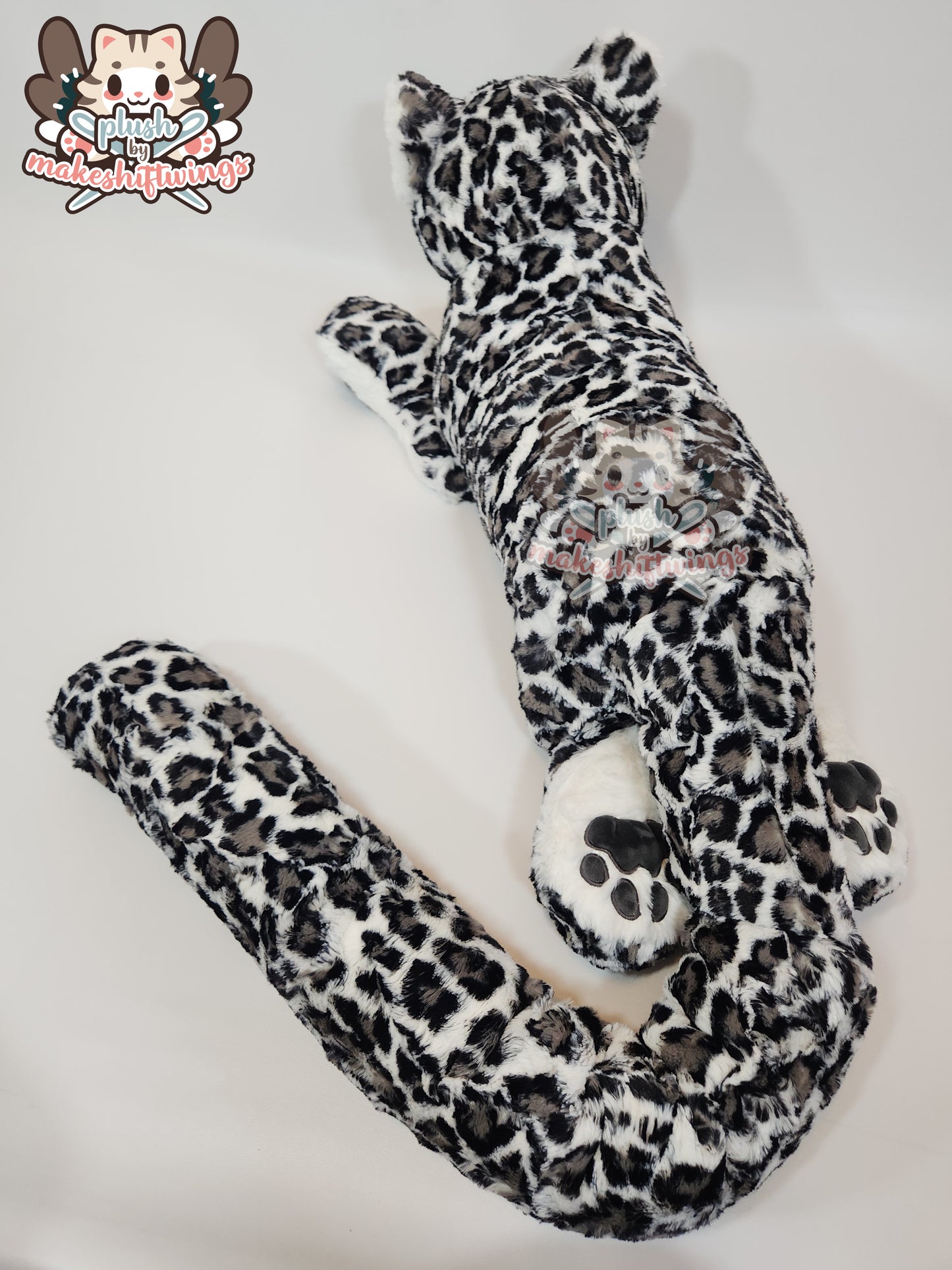 Big Floppy Snow Leopard Plush