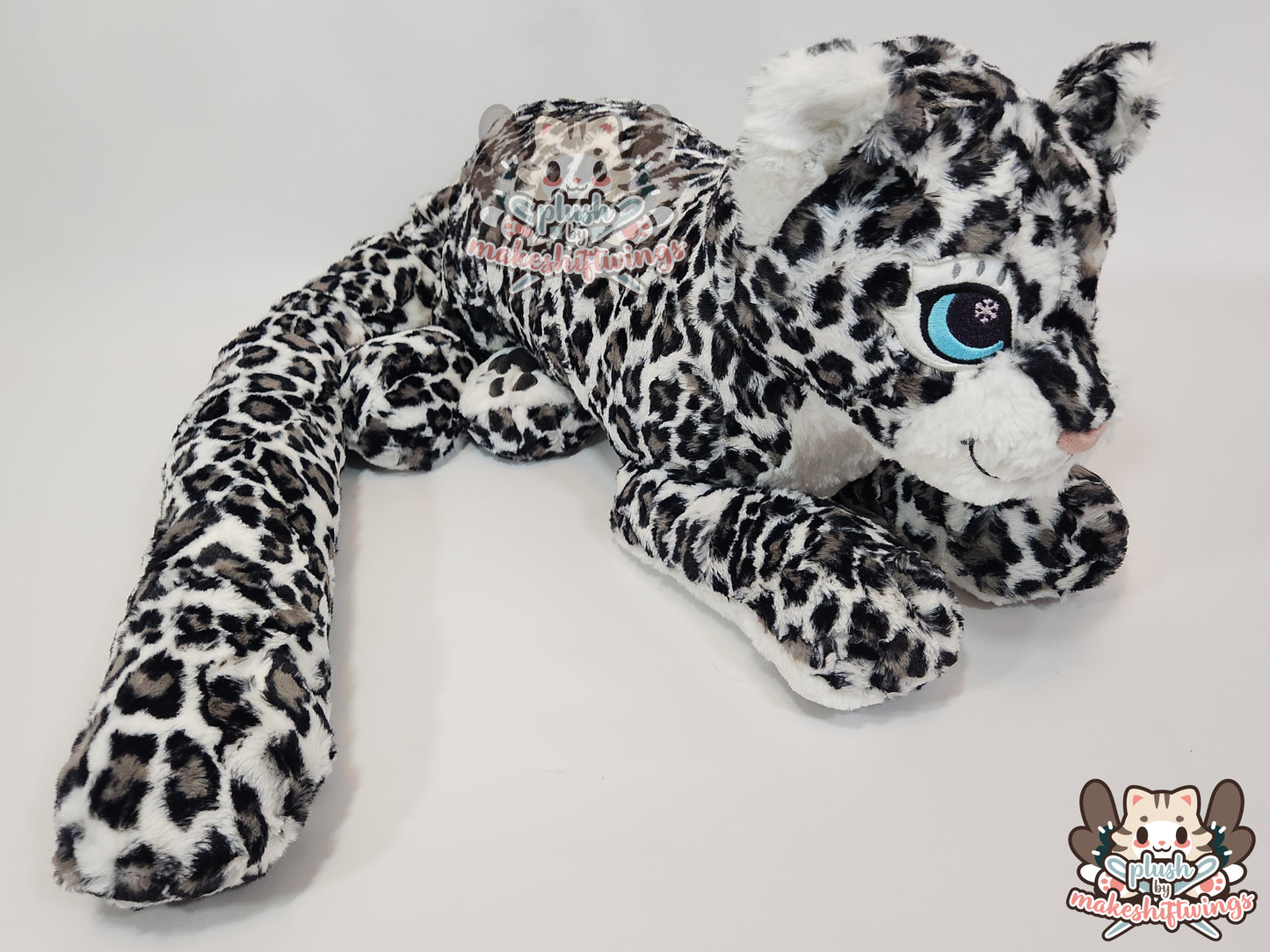 Big Floppy Snow Leopard Plush