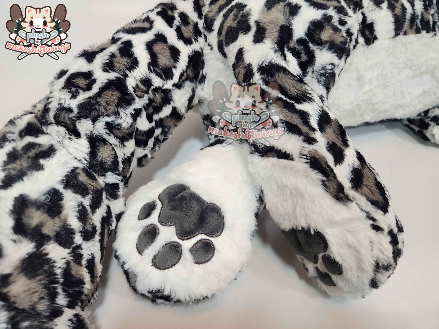 Big Floppy Snow Leopard Plush